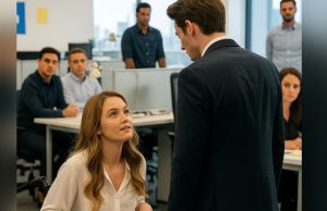 “I’ll marry the next woman who walks through that door,” the CEO declared confidently, but the moment he opened it, he gasped.