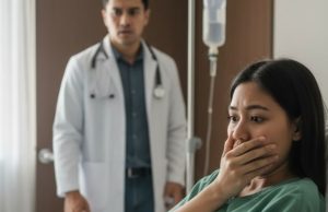 But when the hospital room door closed, I noticed a small piece of paper tucked under the pillow