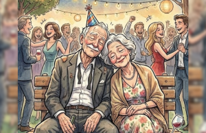 The class of 1950 gets together for their class reunion.