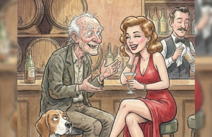 Old Man In Bar Propositioned By A Young Woman