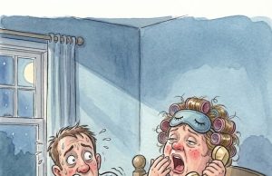 A married couple were asleep when the phone rang