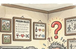 A woman visits her husband in the prison