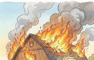 A blonde lived in a small house.