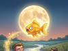 Chapayev was fishing when he caught a golden fish.