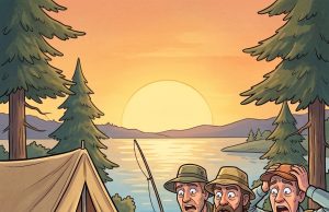 Four guys have been going on the same fishing trip for many years.