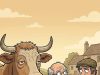 An Old Cattle Farmer Is Being Helped By Vet.
