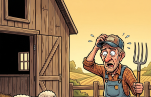 That rooster knows exactly what he’s doing…