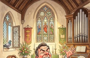 John was a loyal choir member, but he could not carry a tune.